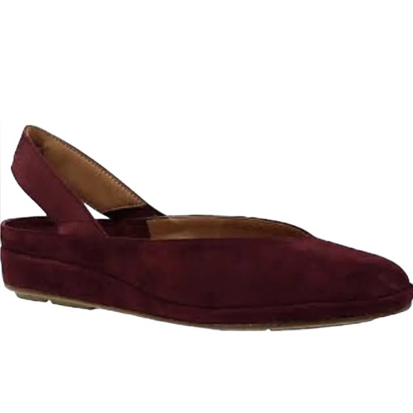 L’AmourDesPieds Cypris Maroon Suede Ballet Flats - Picture 1 of 16
